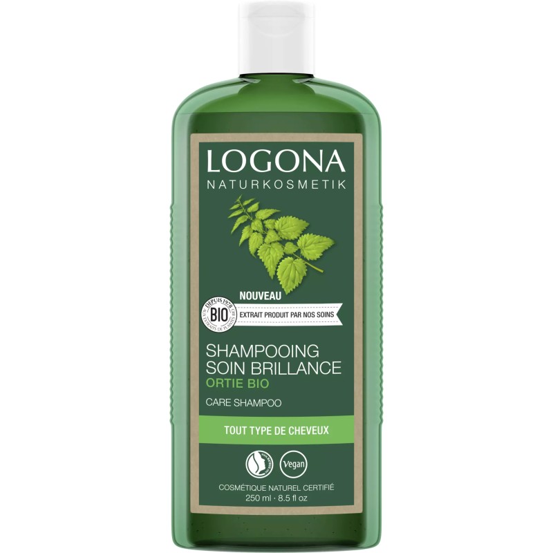 Shampooing ortie tous cheveux 250ml – Logona Logona  dans votre magasin bio en ligne Etiketbio.eu