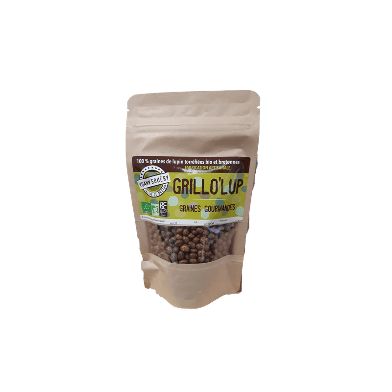 Graines de lupin torréfiées 100g Grillo’Lup Yoann Gouery  dans votre magasin bio en ligne Etiketbio.eu