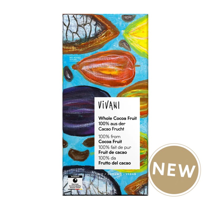 Chocolat Whole Cocoa Fruit 80 g bio – Vivani Vivani  dans votre magasin bio en ligne Etiketbio.eu
