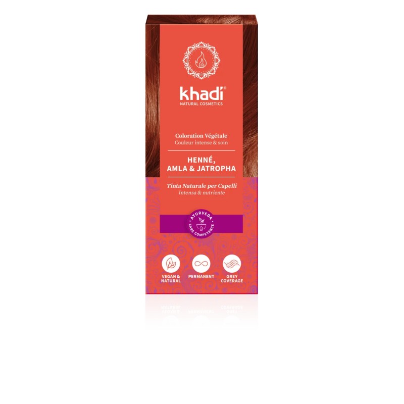 Coloration végétale Henné Amla Jatropha 100g - Khadi Khadi  dans votre magasin bio en ligne Etiketbio.eu