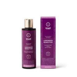 Shampooing ayurvédique Lavender Sensitive 200ml - Khadi Khadi  dans votre magasin bio en ligne Etiketbio.eu
