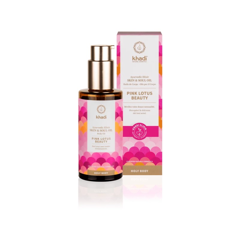 Huile corps Pink Lotus Beauty 100ml - Khadi Khadi  dans votre magasin bio en ligne Etiketbio.eu