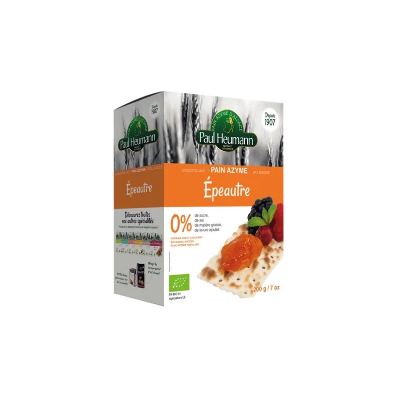 Pain azyme épeautre 200 g bio – Heumann