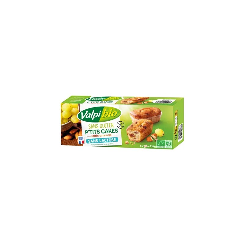 P’tits cakes raisin amande 210 g – Valpibio Valpibio  dans votre magasin bio en ligne Etiketbio.eu