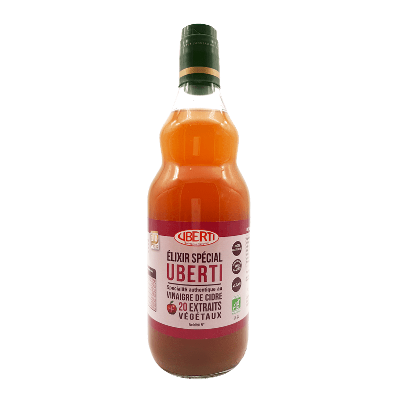 Élixir vinaigre de cidre 20 extraits 75cl – Uberti   dans votre magasin bio en ligne Etiketbio.eu