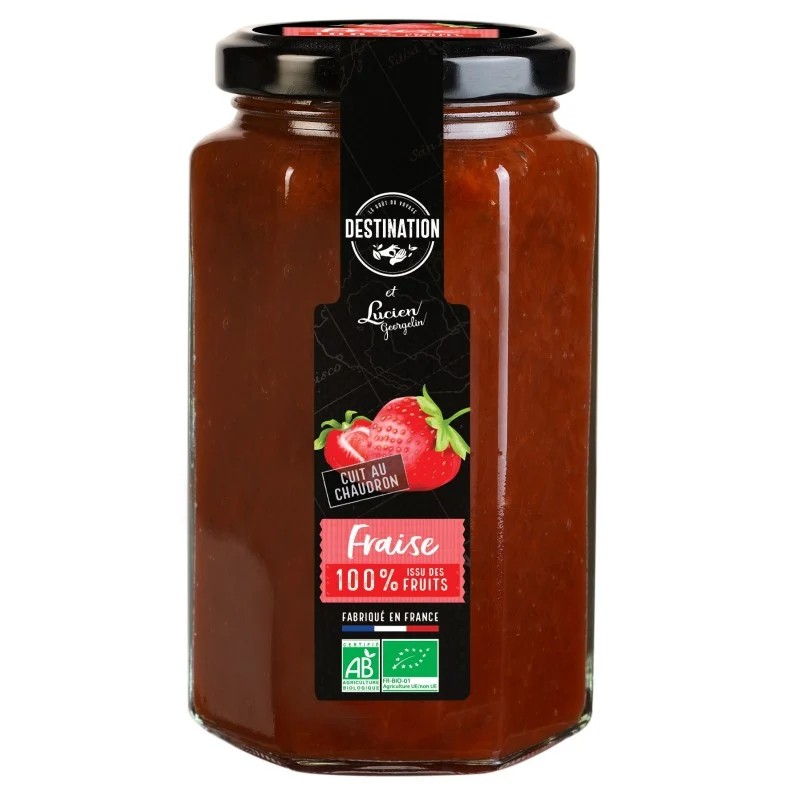 Dessert fraises 100% fruits 300g Destination  dans votre magasin bio en ligne Etiketbio.eu