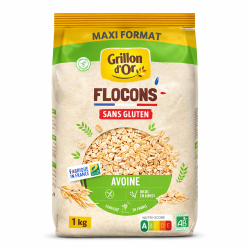Flocons d’avoine sans gluten 1kg bio – Grillon d’Or Grillon d'Or  dans votre magasin bio en ligne Etiketbio.eu