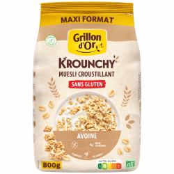 Krounchy avoine sans gluten 800g bio – Grillon d’Or Grillon d'Or  dans votre magasin bio en ligne Etiketbio.eu