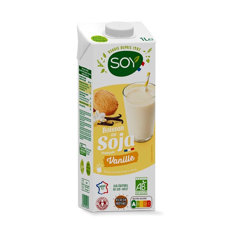Boisson soja vanille 1L Soy Soy  dans votre magasin bio en ligne Etiketbio.eu