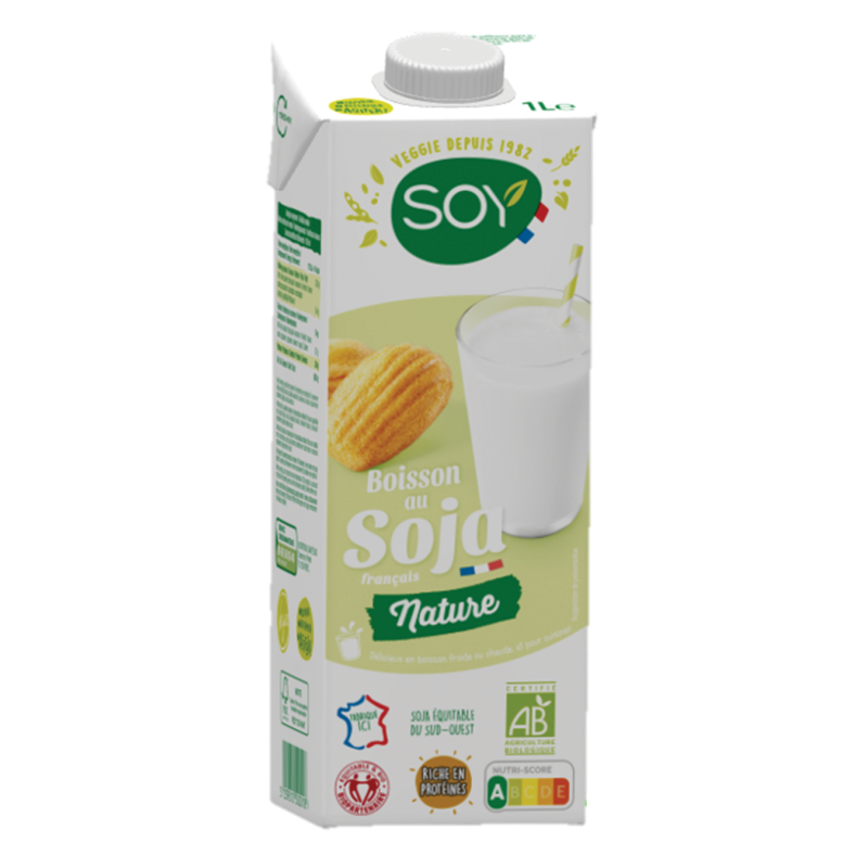 Boisson soja nature 1L Soy Soy  dans votre magasin bio en ligne Etiketbio.eu