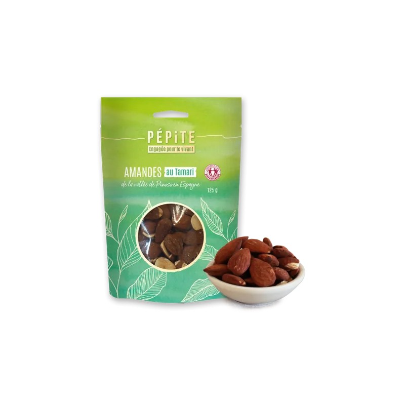 Amandes tamari bio 125g Pépite Pépite  dans votre magasin bio en ligne Etiketbio.eu