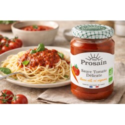 Sauce tomate sans ail ni oignon bio 290g – Prosain Prosain  dans votre magasin bio en ligne Etiketbio.eu