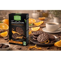 Biscuits orange chocolat noir bio 115g – Moulin du Pivert Moulin du Pivert  dans votre magasin bio en ligne Etiketbio.eu
