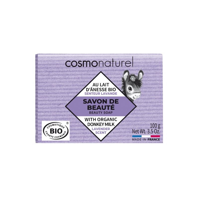 Savon lait d’ânesse lavande bio 100 g – Cosmo Naturel Cosmo Naturel  dans votre magasin bio en ligne Etiketbio.eu