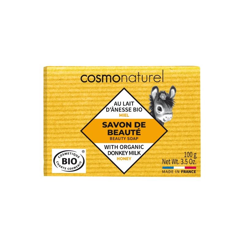 Savon lait d’ânesse miel bio 100 g – Cosmo Naturel Cosmo Naturel  dans votre magasin bio en ligne Etiketbio.eu