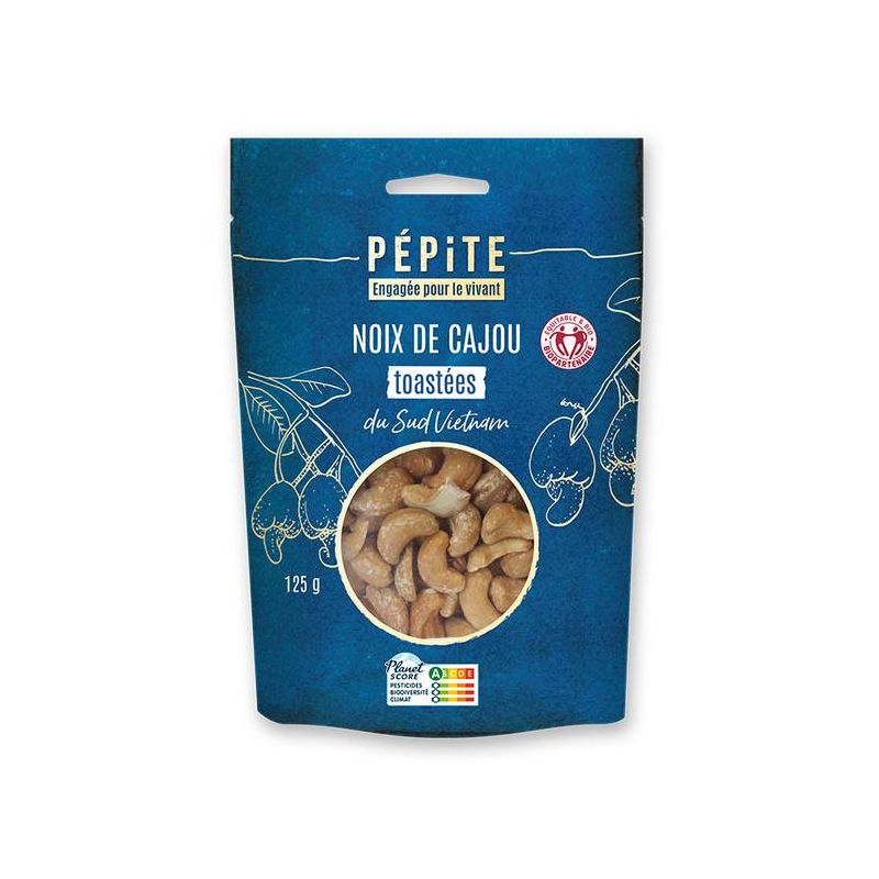 Noix de cajou toastées 125g Pépite Pépite  dans votre magasin bio en ligne Etiketbio.eu