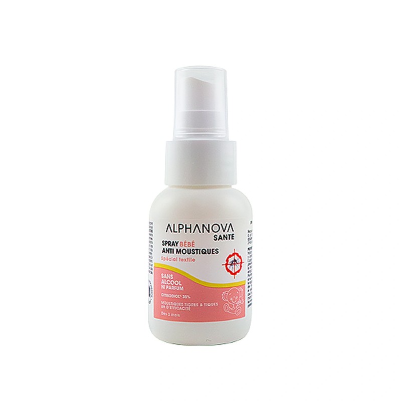 Spray anti-moustiques bébé textile 50 ml - Alphanova Alphanova  dans votre magasin bio en ligne Etiketbio.eu