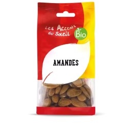 Amandes décortiquées bio 250g – Accent du Soleil Les Accents du Soleil fruits secs bio  dans votre magasin bio en ligne Etike...