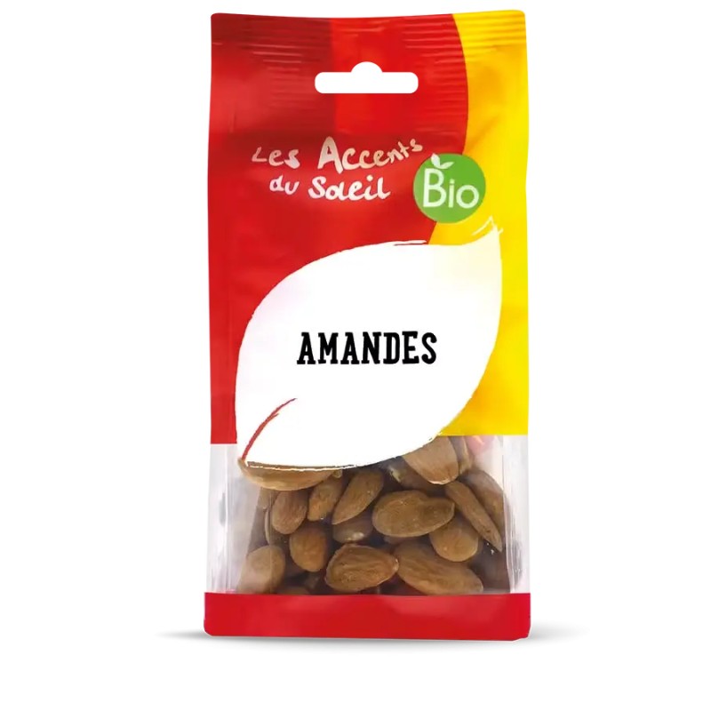 Amandes décortiquées bio 125g – Accent du Soleil Les Accents du Soleil fruits secs bio  dans votre magasin bio en ligne Etike...