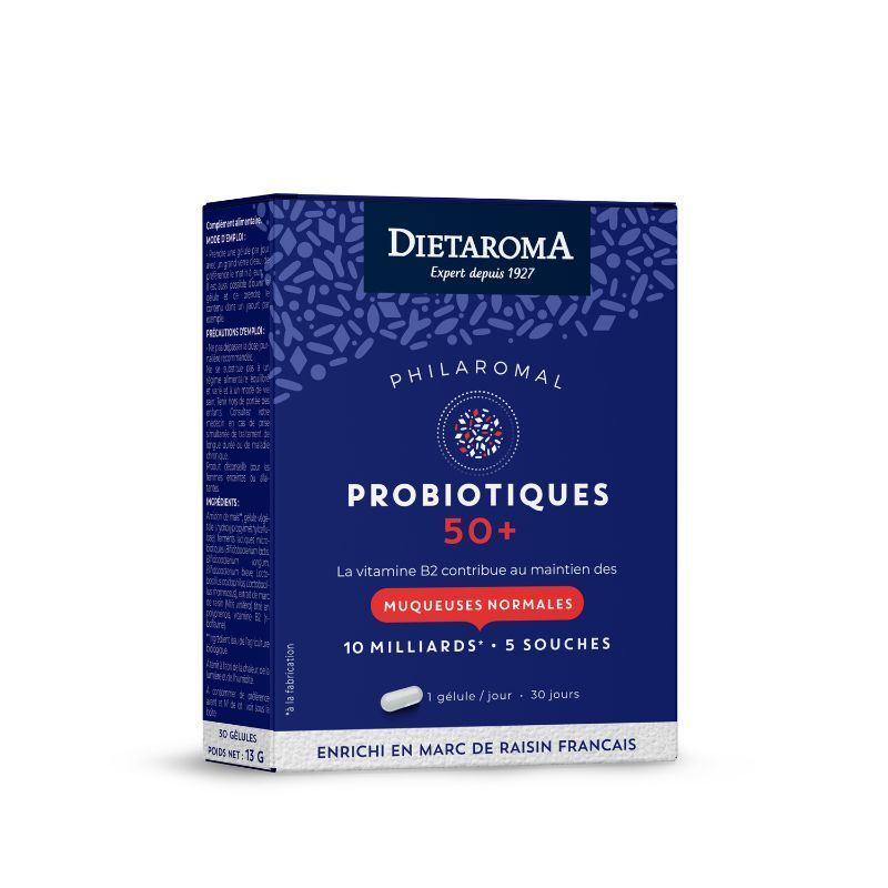 Microbiotiques 50 ans+ Dietaroma 30 gélules Dietaroma  dans votre magasin bio en ligne Etiketbio.eu