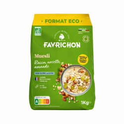 Muesli raisin noisette amande bio 1kg – Favrichon Favrichon  dans votre magasin bio en ligne Etiketbio.eu