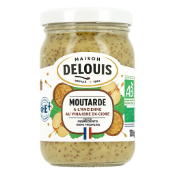 Moutarde à l’ancienne bio 180g – Delouis Delouis  dans votre magasin bio en ligne Etiketbio.eu
