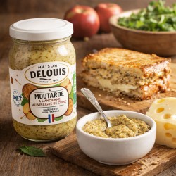 Moutarde à l’ancienne bio 180g – Delouis Delouis  dans votre magasin bio en ligne Etiketbio.eu