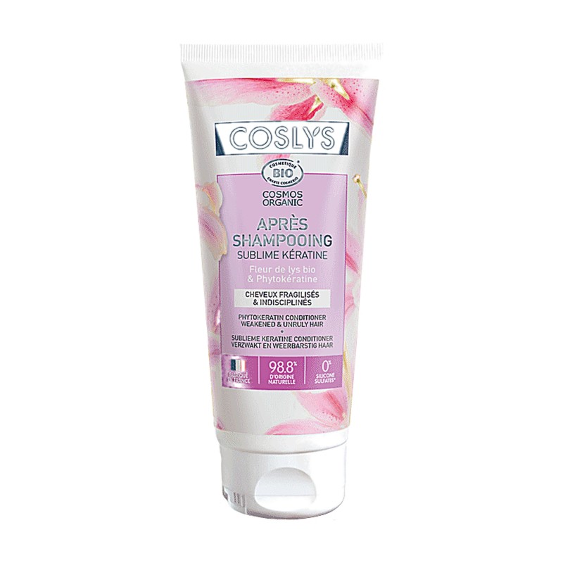 Après-shampooing kératine bio 200ml – Coslys Coslys  dans votre magasin bio en ligne Etiketbio.eu