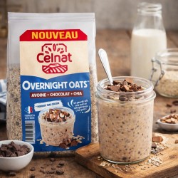 Overnight Oats chocolat bio 300g – Celnat Celnat  dans votre magasin bio en ligne Etiketbio.eu