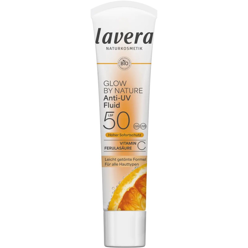 Fluide anti-UV SPF50 Lavera Glow by Nature Lavera  dans votre magasin bio en ligne Etiketbio.eu