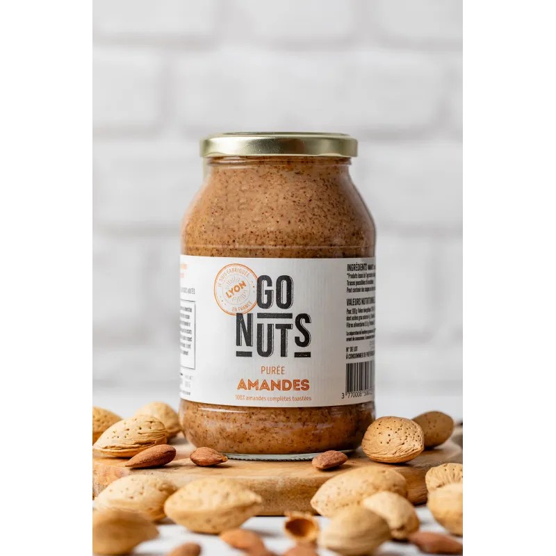 Purée d’amande complète toastée 500g – Go Nuts Go Nuts  dans votre magasin bio en ligne Etiketbio.eu