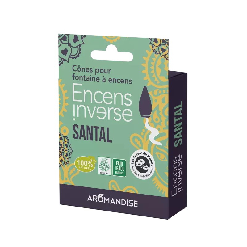 Cônes fontaine à encens santal – Les Encens du Monde Les encens du monde  dans votre magasin bio en ligne Etiketbio.eu