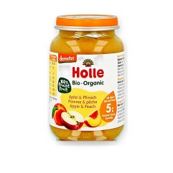 Petit pot pomme pêche Demeter 190g – Holle Holle  dans votre magasin bio en ligne Etiketbio.eu