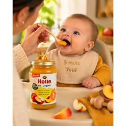 Petit pot pomme pêche Demeter 190g – Holle Holle  dans votre magasin bio en ligne Etiketbio.eu