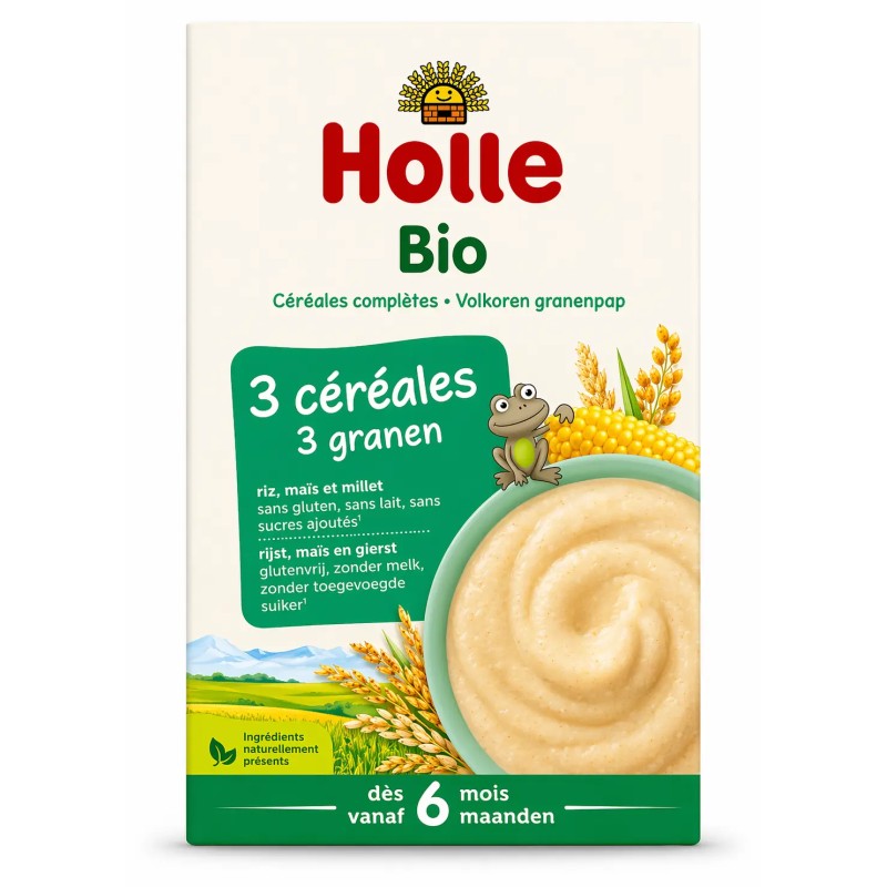 Bouillie 3 céréales bio 250g dès 6 mois – Holle