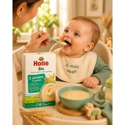 Bouillie 3 céréales bio 250g dès 6 mois – Holle