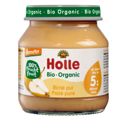 Poire pure bébé 125g bio Demeter – Holle Holle  dans votre magasin bio en ligne Etiketbio.eu