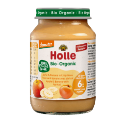 Pomme banane abricot bébé 190g Demeter – Holle Holle  dans votre magasin bio en ligne Etiketbio.eu