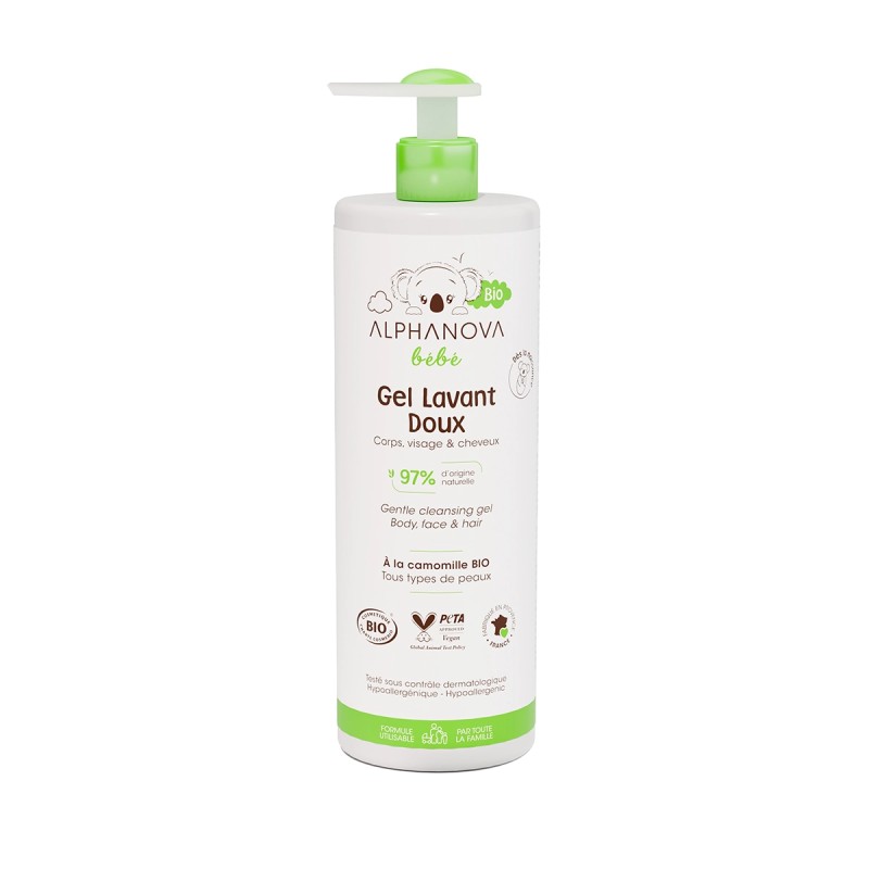 Gel lavant doux bébé Alphanova 400 ml Alphanova  dans votre magasin bio en ligne Etiketbio.eu