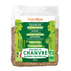 Graines de chanvre entières toastées 250g