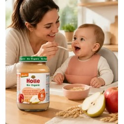 Petit pot pomme poire avoine 190g bio – Holle Holle  dans votre magasin bio en ligne Etiketbio.eu