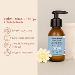 Crème solaire SPF50 Monoï & Musc Comme Avant Comme avant  dans votre magasin bio en ligne Etiketbio.eu