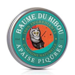 Baume de massage Bio - Apaise Piqûre 30 ml - Les Baumes du Hibou Baume du hibou  dans votre magasin bio en ligne Etiketbio.eu