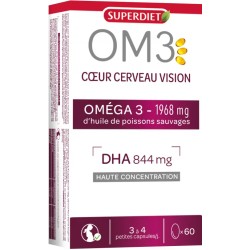 Oméga 3 DHA cœur cerveau vision 60 caps - Superdiet Super Diet  dans votre magasin bio en ligne Etiketbio.eu