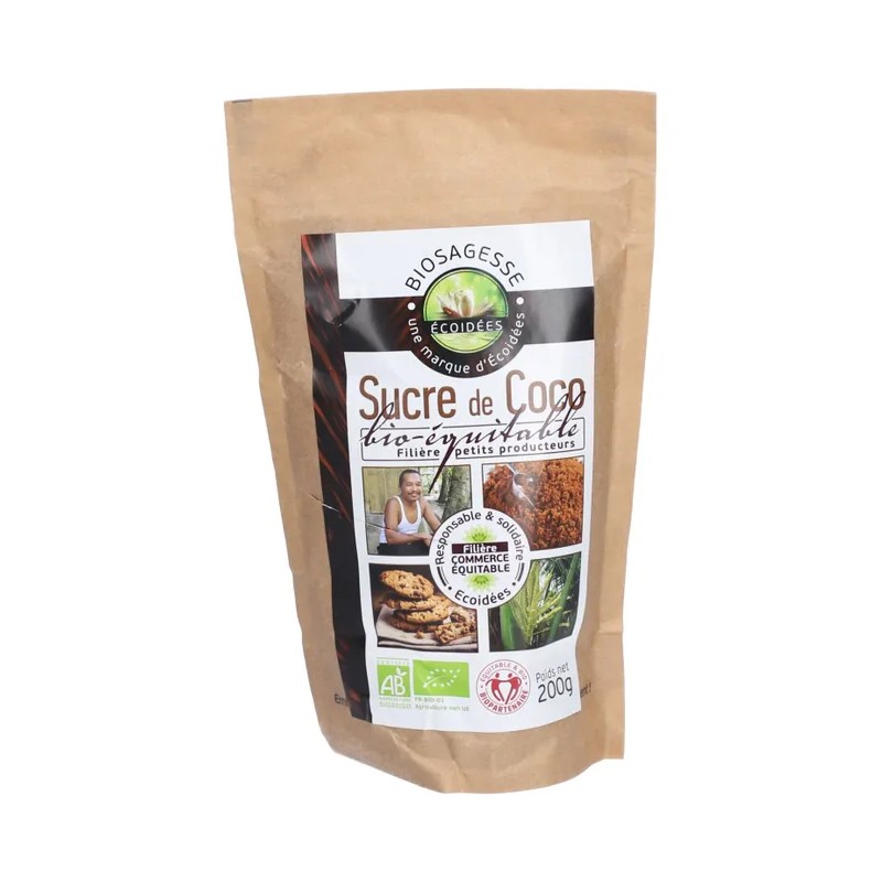 Sucre de coco 200g bio équitable – Écoidées Ecoidées  dans votre magasin bio en ligne Etiketbio.eu