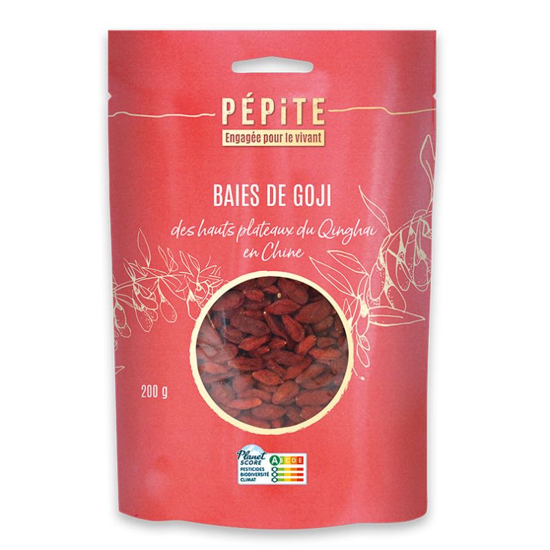 Baies de goji bio 200g séchées – Pépite Pépite  dans votre magasin bio en ligne Etiketbio.eu