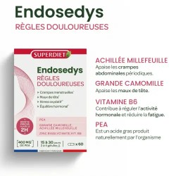 Règles douloureuses 60 gélules - Endosedys Superdiet Super Diet  dans votre magasin bio en ligne Etiketbio.eu