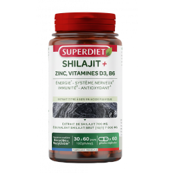Shilajit 60 gélules acide fulvique - Superdiet Super Diet  dans votre magasin bio en ligne Etiketbio.eu