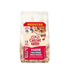 Muesli protéiné fruits rouges bio 375g – Celnat Celnat  dans votre magasin bio en ligne Etiketbio.eu