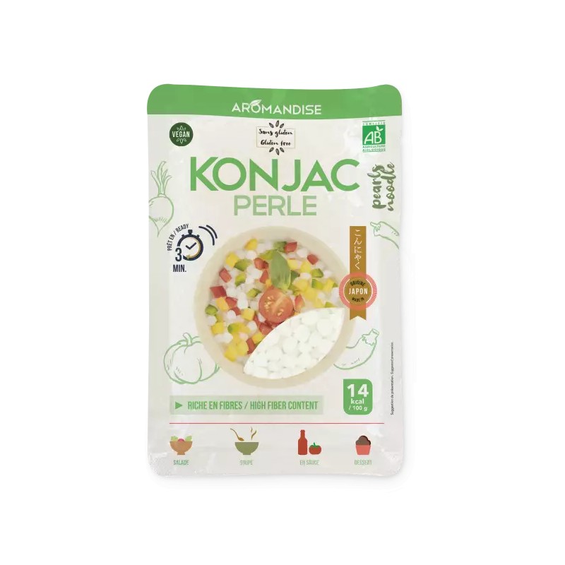 Perles de konjac et riz bio 150g – Aromandise Aromandise  dans votre magasin bio en ligne Etiketbio.eu